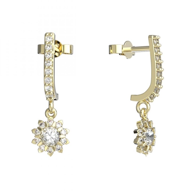 BeKid dětské náušnice 987 Žluté zlato - 585 Diamant