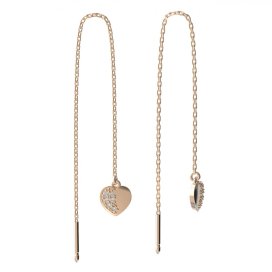 BeKid dětské náušnice srdíčko 1406 Růžové zlato 585 (30-90dní) Diamant