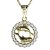 Zlatý přívěsek znamení Ryby s diamantem, žluté zlato 585 – 044 (ZD34044C2)