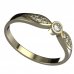 BG zlatý diamantový prstýnek 1151 /zásnubní-snubní/ - Kov: Bílé zlato 585, Kámen: Diamant lab-grown