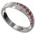 BG prstýnek 1451 Stříbro 925 - rhodium Granát