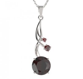 BG přívěs kruhového tvaru 475-P Stříbro 925 - rhodium Granát