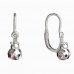 BeKid, Gold kids earrings -1245 - Switching on: Brizura 0-3 roky, Metal: White gold 585, Stone: Garnet