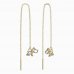 BeKid, Gold kids earrings -1159 - Switching on: Chain 9 cm, Metal: Yellow gold 585, Stone: Pink cubic zircon
