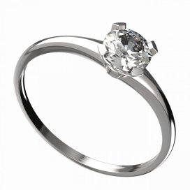 BG zlatý diamantový prstýnek 558 I Bílé zlato - 585 Diamant lab-grown