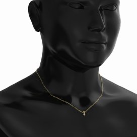 BG zlatý přívěšek  747 Žluté zlato - 585 Tmavě modrý kubický zirkon