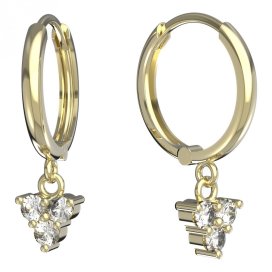 BeKid dětské náušnice 776 Žluté zlato - 585 Diamant