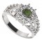 BG prsten kulatý 023-Y - Kov: Stříbro 925 - rhodium, Kámen: Vltavín a granát