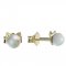 BeKid children's earrings Mouse with pearl 1399 - Einschalten: Brizura 0-3 Jahre, Metall: Gelbgold 585, Stein: weiße Perle