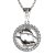 Zlatý přívěsek znamení Ryby s diamantem, bílé zlato 585 – 045 (ZD44045C2)