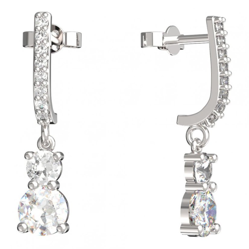 BeKid dětské náušnice 857 Bílé zlato - 585 Diamant