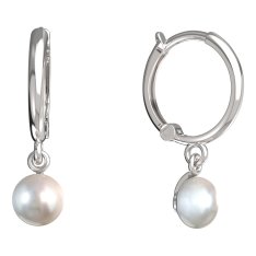 BeKid dětské náušnice 1291 s perlou Bílé zlato - 585