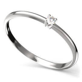 BG zlatý diamantový prstýnek 903 Bílé zlato - 585 Diamant lab-grown