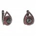 BG earring pearl 540-90 - Metal: Silver 925 - rhodium, Stone: Garnet and pearl