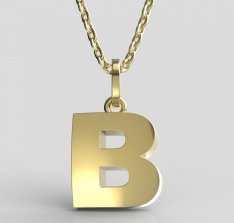 BeKid, Gold kids pendant - letter B