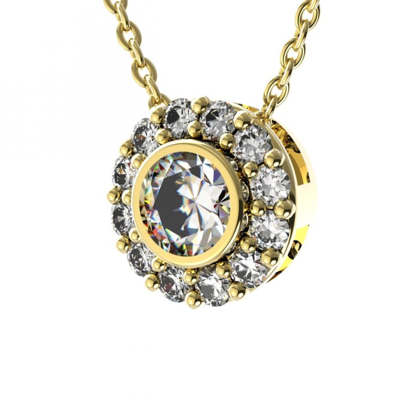 BG zlatý přívěšek  744 Žluté zlato - 585 Diamant