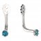BeKid Gold earrings components 2 - Metal: White gold 585, Stone: Light blue cubic zircon