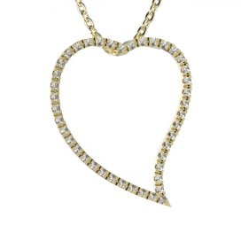 BG zlatý přívěšek srdíčko 1573 Žluté zlato - 585 Diamant