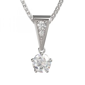 BG zlatý přívěšek 875 Bílé zlato - 585 Diamant