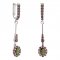 BG earring oval 498-B94 - Metal: Silver 925 - rhodium, Stone: Garnet