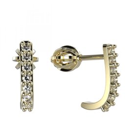 BG zlaté náušnice 84 Žluté zlato - 585 Diamant