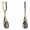 BG earring drop stone  494-G91 - Metal: Silver 925 - rhodium, Stone: Moldavit and garnet