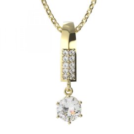 BG zlatý přívěšek 1295 Žluté zlato - 585 Diamant
