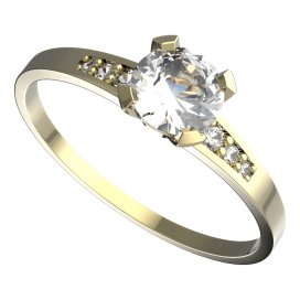 BG zlatý prstýnek 558 J Žluté zlato - 585 Diamant