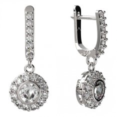 BG zlaté diamantové náušnice -  744 Bílé zlato - 585 Diamant lab-grown