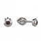 BG garnet earring 732 - Switching on: Puzeta, Metal: Silver - gold plated 925, Stone: Garnet