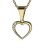 BG zlatý diamantový přívěšek srdíčko 1557 Žluté zlato - 585 Diamant lab-grown