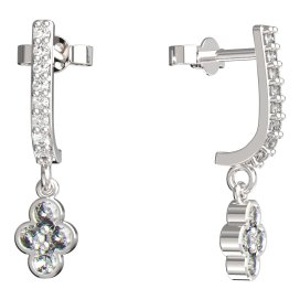 BeKid dětské náušnice 295 Bílé zlato - 585 Diamant