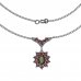 BG garnet necklace 249 - Metal: Silver - gold plated 925, Stone: Garnet
