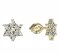 BeKid, Gold kids earrings -090 - Switching on: Chain 9 cm, Metal: White gold 585, Stone: Diamond