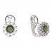 BG  earring 628-R7 circular - Metal: Silver 925 - rhodium, Stone: Garnet