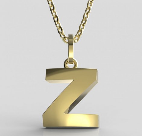 BeKid, Gold kids pendant - letter Z - Metal: Yellow gold 585