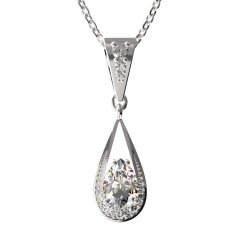 BG zlatý přívěšek  638 Bílé zlato - 585 Diamant