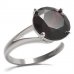 BG ring circular stone 475-V - Metal: Silver 925 - rhodium, Stone: Garnet