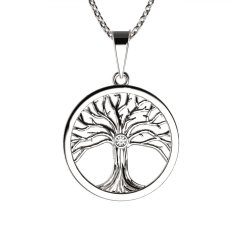 BG zlatý přívěšek Strom života 039 Bílé zlato - 585 Diamant