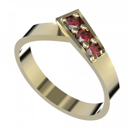 BG prsten broušený granát nebo vltavín   680 - Kov: Stříbro 925 - rhodium, Kámen: Vltavín