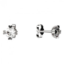 BG zlaté náušnice 883/35 Bílé zlato - 585 Diamant