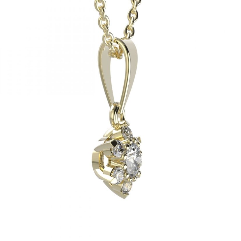 BG zlatý přívěšek s diamanty 978 Růžové zlato 585 (30-90dní) Diamant lab-grown