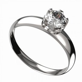 BG zlatý diamantový prsten 872 T Bílé zlato - 585 Diamant lab-grown