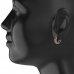 BG earrings with natural garnet 1486