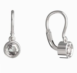BeKid dětské náušnice 770 Bílé zlato - 585 Diamant