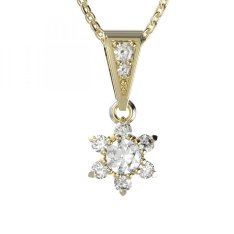 BG zlatý přívěšek s diamanty 978 Žluté zlato - 585 Diamant lab-grown