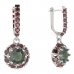 BG circular earring 472-94 - Metal: Silver 925 - ruthenium, Stone: Garnet