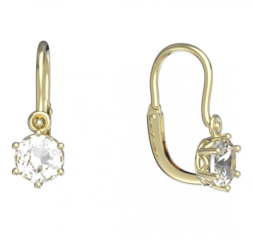 BeKid dětské náušnice 1294 Žluté zlato - 585 Diamant