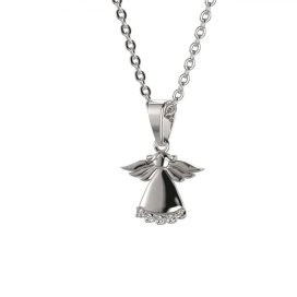 BG zlatý dětský přívěs andílek 1470 Bílé zlato - 585, Diamant