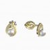 BeKid dětské náušnice 1242 s bílou perlou - Zapínání: Šroubek, Kov: Žluté zlato 585, Kámen: Diamant
